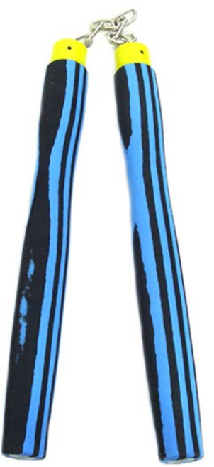 이도스포츠 스펀지 쌍절곤 25cm 빨강/파랑/레인보우 체육교구, 블루