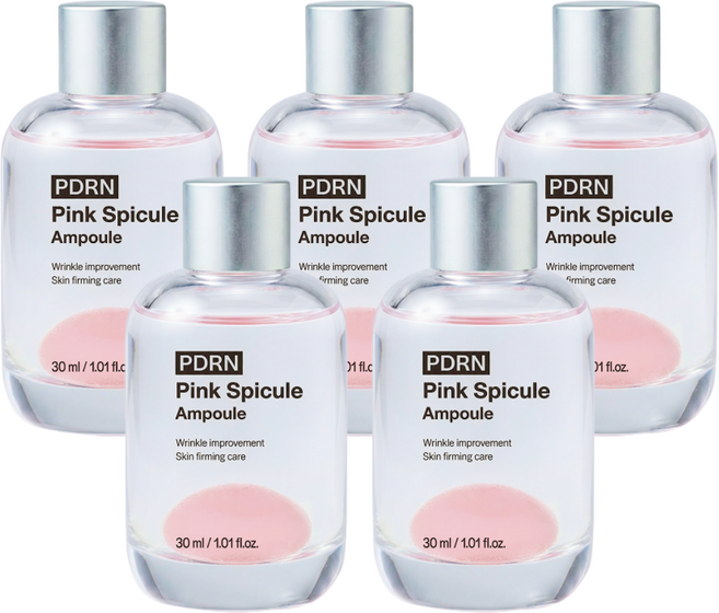 [더마인스 3초 볼륨앰플] PDRN 핑크 스피큘 앰플 주름개선 펩타이드 고순도 연어 DNA, 5개, 30ml