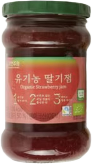 자연주의 유기농 딸기잼, 1개, 340g
