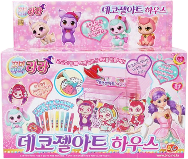 비앤씨 꼬미마녀 라라 데코젤아트 하우스, 혼합색상, 1개