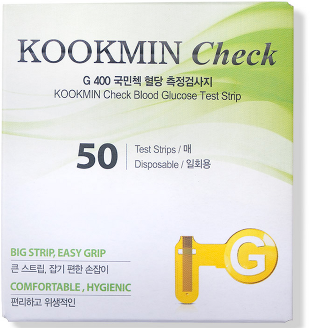 GC녹십자메디스 G 400 국민첵 혈당 측정검사지, 1개, 50개입