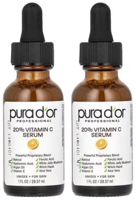 퓨라도어 20% 비타민C 세럼 PuraD'or Professional, 29.57ml, 2개 - 쿠팡