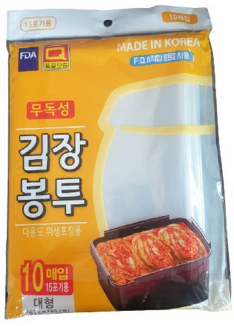 우진크린라이프 김장봉투 15포기용 대 65cm x 95 cm, 대형(약15포기), 10개입, 1개