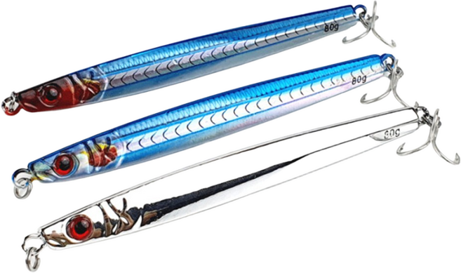 [10+1] 손피싱 포항 고등어 크롬 갈치 삼치 메탈지그, 80g, 블루실버, 1개