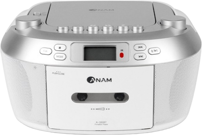 아남 CD플레이어 CDP CD포터블 카세트플레이어 A-330BT 블루투스기능 라디오 USB재생 AUX선