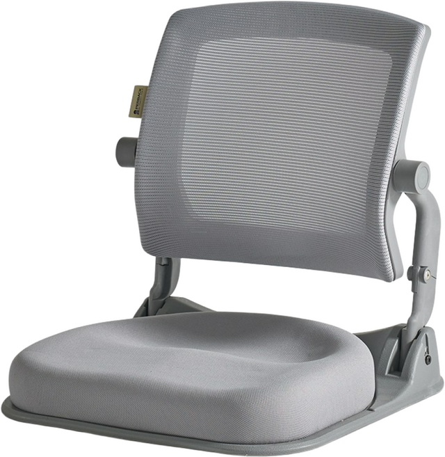 퍼백 PB-L1503 브리즈백 접이식 휴대용 좌식의자 일식집 다다미방 허리 편안한 바닥의자, 그레이프레임, 올그레이[PB-L1503GR0200]