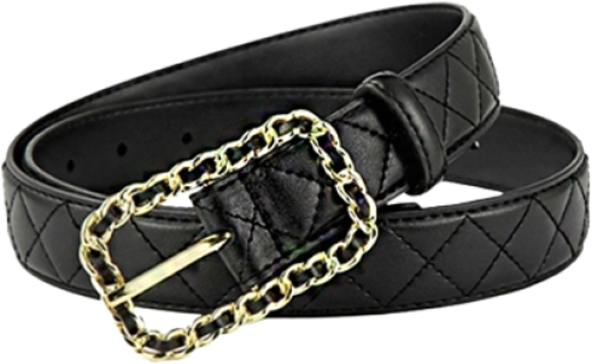 에르모사제이 WB007 여자 빅 퀄팅 가죽 허리띠 소가죽 여성 벨트