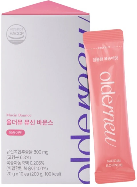 [본사공식몰] 올더뮤 뮤신 바운스 복숭아맛, 200g, 1박스 - 쿠팡