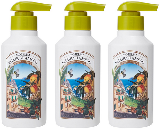 모제림 엘릭서 탈모샴푸 저자극 계면활성제프리 퍼퓸, 300ml, 3개