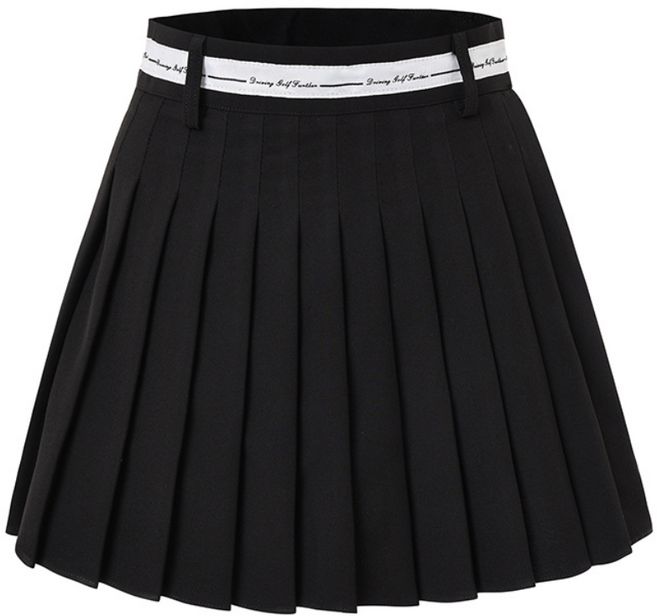 YAPOGI 여성골프치마 여름용 플리츠 주름 테니스 스커트 라인 레터링 형광배드민턴 치마바지 여성골프웨어의류 4컬러