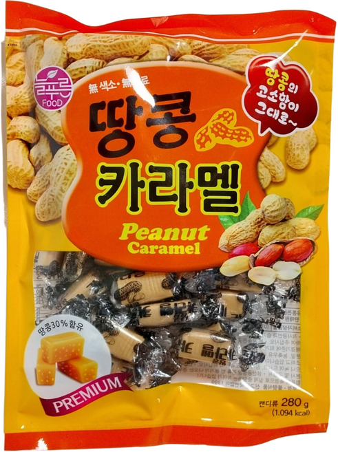 늘푸른식품 땅콩카라멜 280g (무료배송), 5개