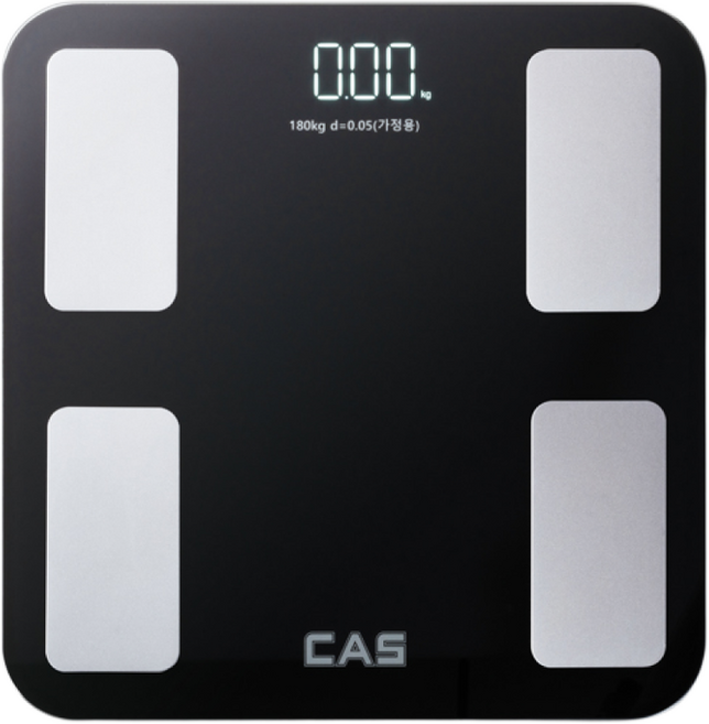 CAS 스마트인바디 체지방 체성분 체중계 BFA-S15 블루투스 카스, 블랙, 1개