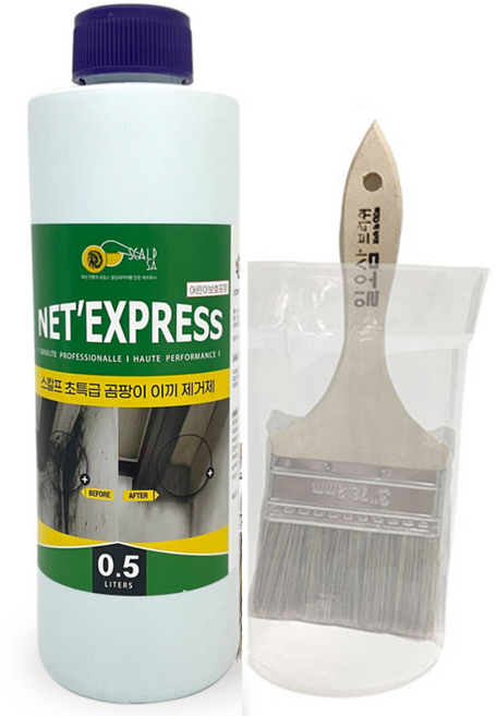 스칼프 곰팡이제거제 500ml+붓+소분컵 곰팡이제거 벽지 베란다, 1개, 500ml