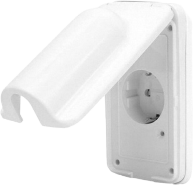 제일전기 디아트 화이트 방우형 1구 콘센트, 1개