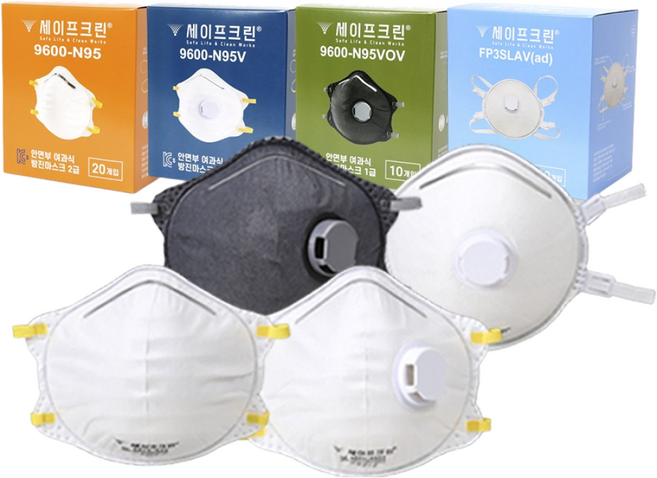 세이프크린 N95 방역 방진마스크 1급 2급 특급 마크라이트 산업용마스크, 9600-N95(20매), 1개