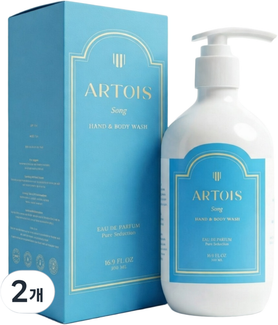 비누향 향수 바디워시 여성 1위 아르투아 송 퍼퓸 바디워시 향기좋은 바디워시, 500ml, 2개