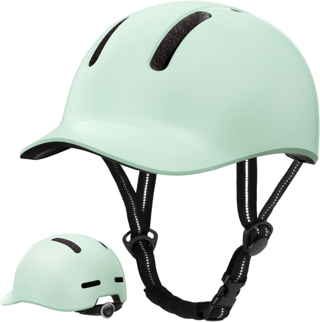 킹리드 자전거 헬멧 킥보드 인라인 스케이트 안전장비 운동 보호 어반 야구 모자형 초경량 라이딩 사이클링 KC인증 안전모 멀티 사이즈, 민트, 1개