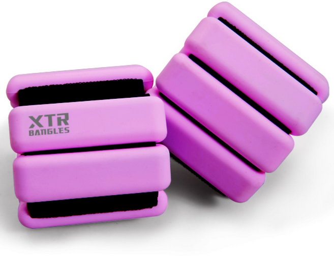 XTR 러닝 발목 손목 중량 밴드 0.5kg 2개 홈트 다이어트 착용형 아령, 500g, 퍼플