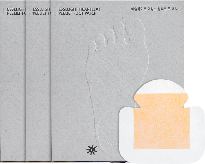 에슬 에셀라이트 어성초 필리프 풋 패치, 3개, 8개입