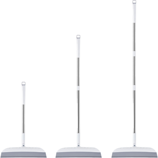 JoySmile 다용도 회전 실리콘 빗자루 스퀴지 길이조절 각도조절 먼지 물기제거 화장실 미용실, 그레이, 1개