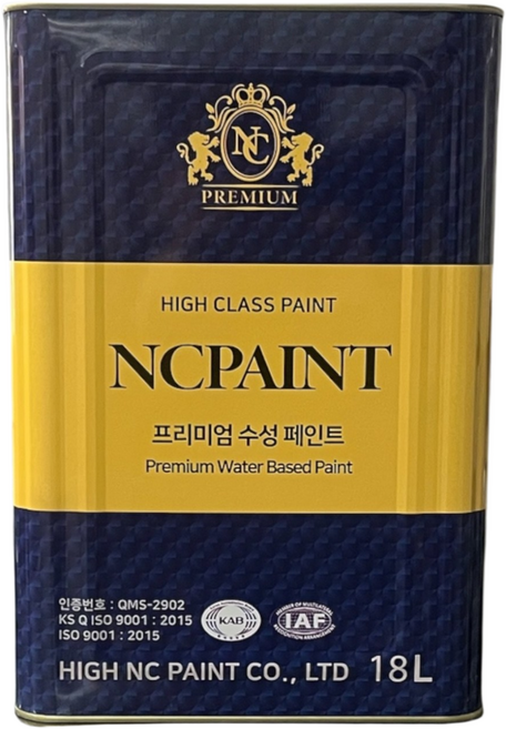 엔씨페인트 외부용 수성페인트 화이트 외벽 시멘트 셀프 18L, 1개