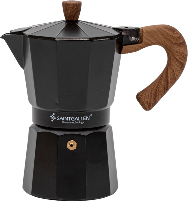 세인트갈렌 모카포트 (에스프레소) 커피메이커 블랙, 1개