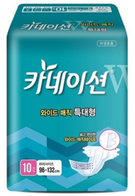 카네이션 성인용기저귀/겉기저귀/W4 와이드매직테이프특대형 10매*20팩 200매, 20개, 10개입