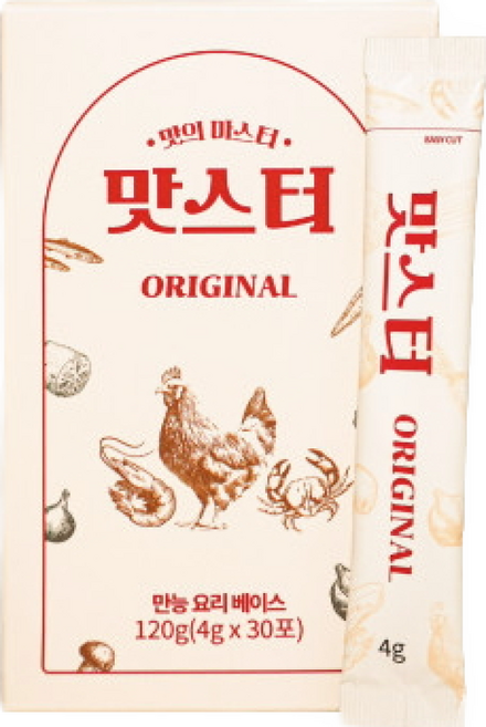 맛스터 ORIGINAL 1BOX(30개입) 천연조미료 만능스톡, 1개, 120g