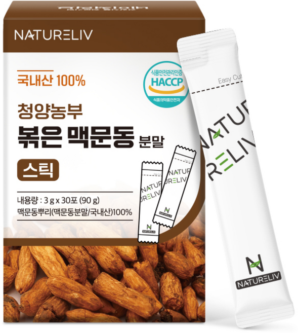 네이쳐리브 청양농부 볶은 맥문동 분말 식약처 인증 청양 국내산 30포, 1개, 90g