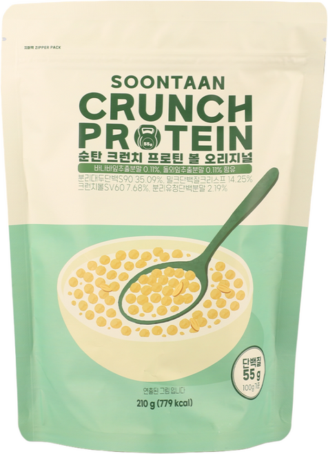 순탄 크런치 프로틴 볼 오리지널 (콘시리얼맛), 1개, 210g