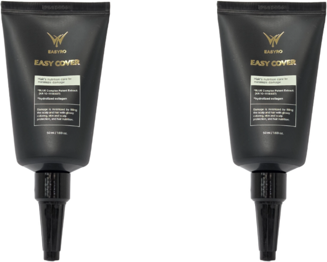 이지로 새치커버 흑채 두피염색 바르는 헤어틴트 이지커버 50ml / 120ml, 1개, 50ml 블랙 2개 세트