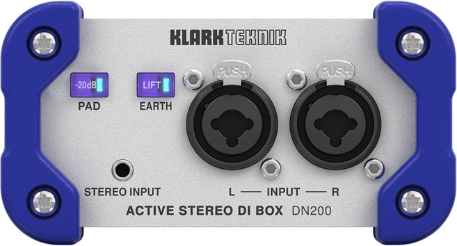 클락테크닉 DN200 V2 2채널 액티브 다이렉트 박스 라이브 콘서트 무대용 소형 DI BOX