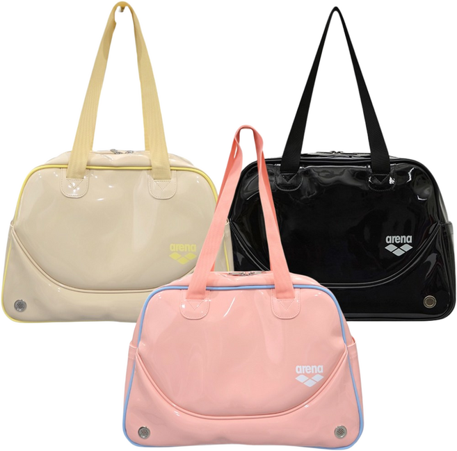 아레나(ARENA) 스퀘어 숄더백 A5AC1AB16 수영가방 수영용품 수영장 워터파크 물놀이용품 폴리백 증정, 핑크