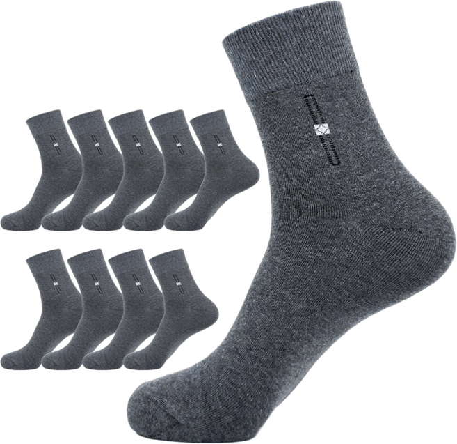 싹스큐 남자 프리미엄 심플 중목양말 10켤레 세트