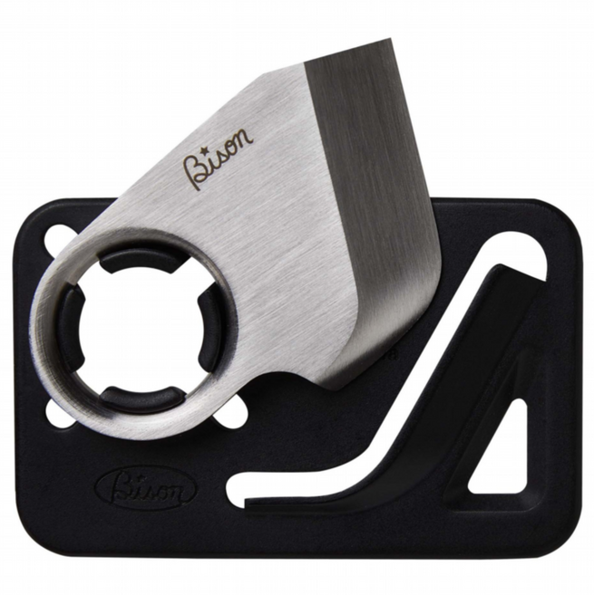 바이슨 기어스 키리다시 포켓 나이프 캠핑 EDC 우드크래프트 외날 5 mm, 1개, Cool Black(Solid)