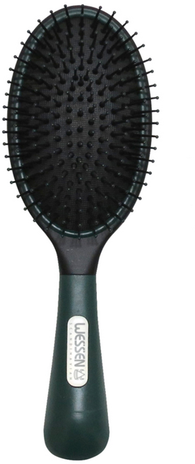 웨신 러버그립 타원형 플라핀 브러쉬, 그린, 1개