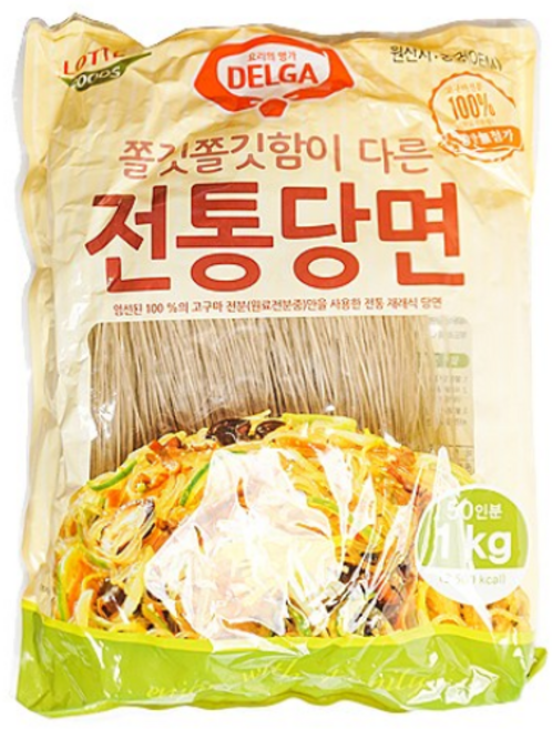 롯데 전통 옛날 당면 (1kg) 10개묶음, 5개, 1kg