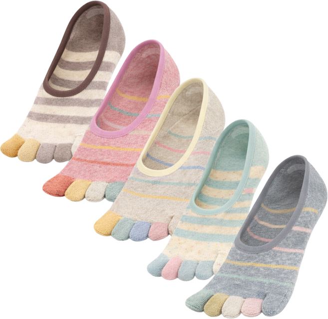 5켤레 유니미스 국산 토삭스 발가락덧신 순면 링글