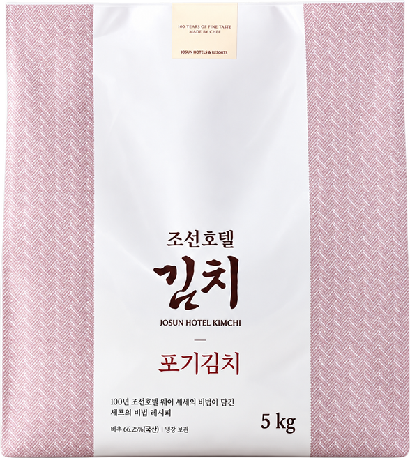 peacock 조선호텔 포기김치 냉장, 5kg, 1개