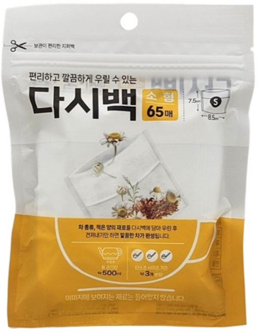 Jeepsaram 국내생산 일회용 다시백, 1개, 65개입, 소(S)