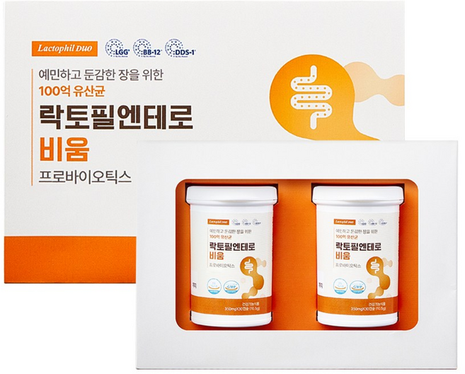 락토필엔테로 비움 2개월(60캡슐) 100억 프리미엄 덴마크 유산균, 1개, 60정