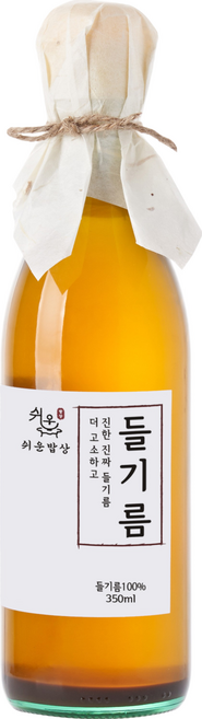 쉬운밥상 진하고 고소한 진짜 들기름, 350ml, 1개