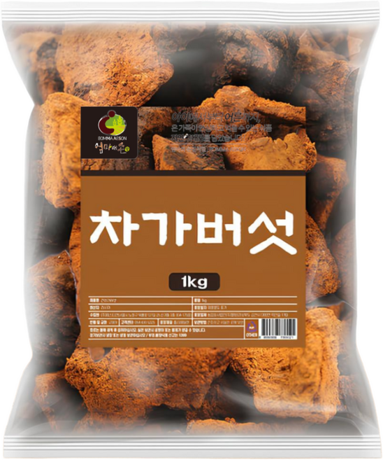 백세약방 러시아 차가버섯 원물 100% 차가버섯차 끓이는 방법 효능 건강선물, 1개, 1kg