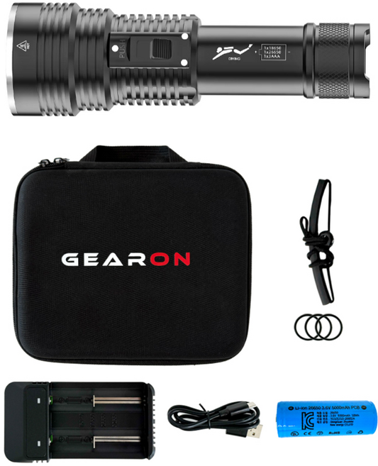 기어온 수중 랜턴 해루질 다이빙 손전등, 풀패키지