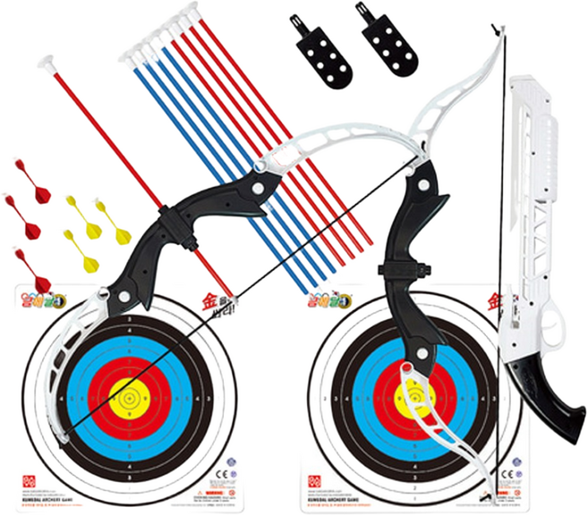 금메달 양궁&안전석궁 더블세트, 혼합색상, 1개