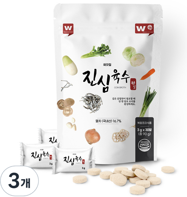 외갓집 진심육수 한알 30p, 90g, 3개