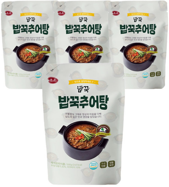 밥꾹 국내산 추어로 만든 프리미엄 추어탕, 500g, 4개