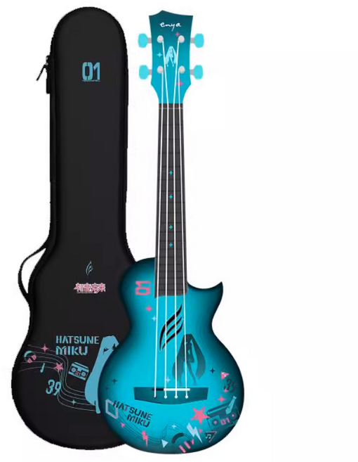하츠네 미쿠 콜라보 ENYA NOVA U 카본 우쿨렐레, 1개, 콘서트