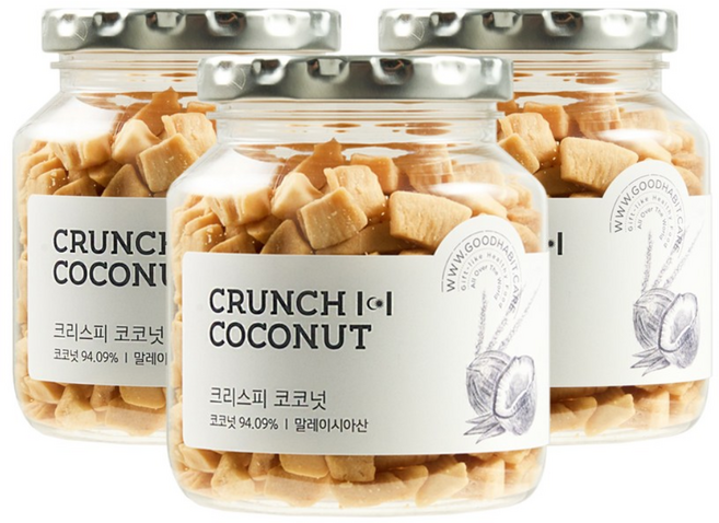 착한습관 코코넛청크, 130g, 3개