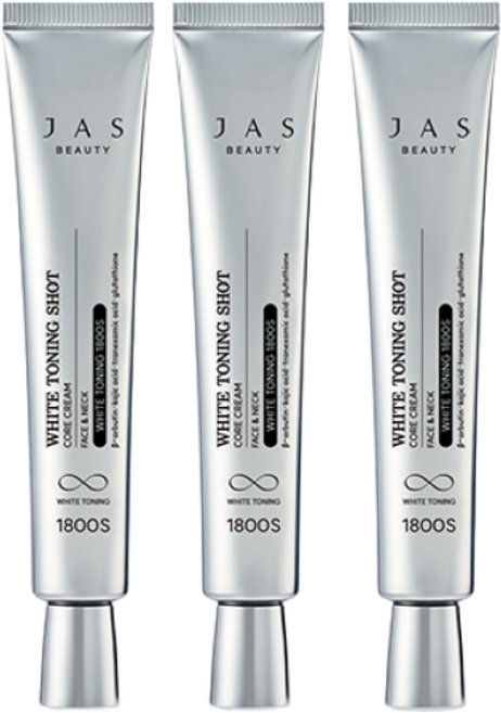 쟈스 화이트 토닝 샷 코어 크림, 40ml, 3개